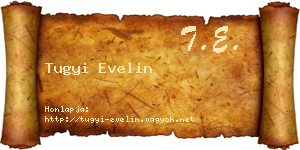 Tugyi Evelin névjegykártya